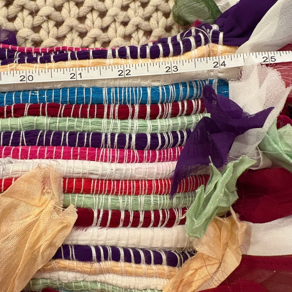 NWOT Raj Extra LargeMulticolor Striped Fringe Tote - Picture 10 of 12